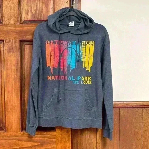 Destination Sweatshirt Hooded W/Kangaroo Pockets Gateway National Park St. Louis - Picture 1 of 6